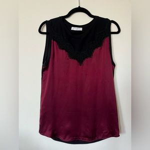 Sandro top with lace detail
